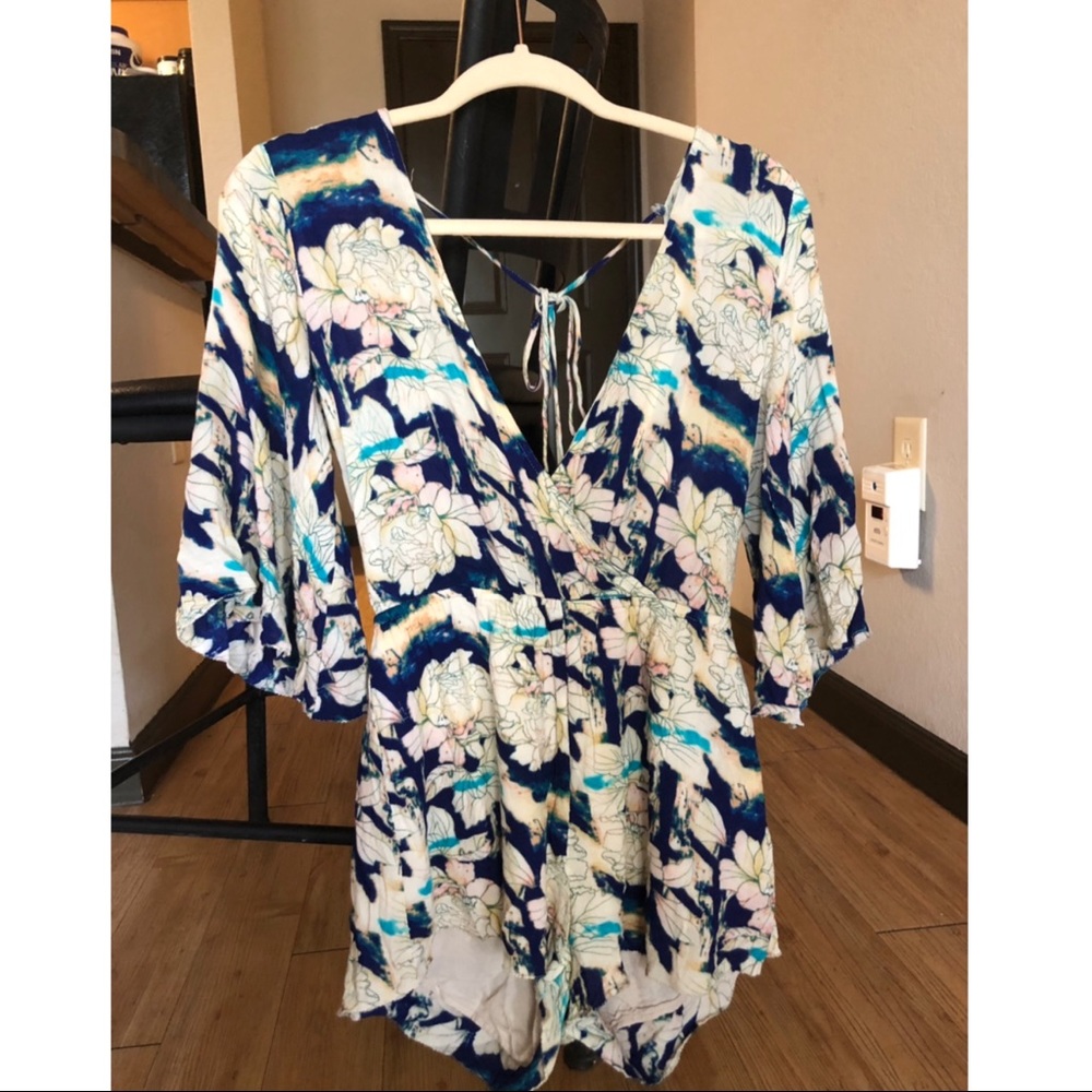 Flowered romper